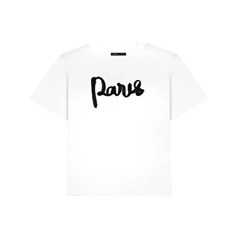 Maje Paris-appliqué Cotton T-shirt-0
