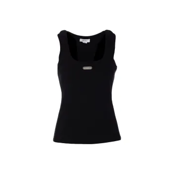 Alexander McQueen Stretch cotton Tank Top