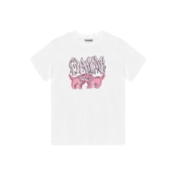 GANNI Relaxed Cats T Shirt