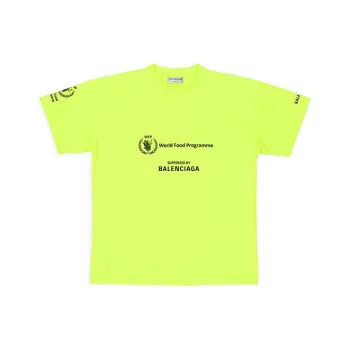 Balenciaga World Food Programme Graphic T Shirt Fluorescent Yellow/Black