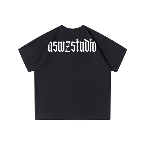 ASWZ Crew Neck Loose Fit Straight T Shirt Women's