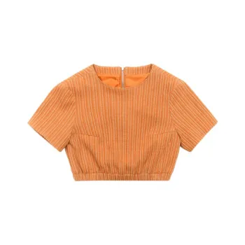 ADER ERROR ADER ERROR Through Editism Series Crop Tops Women's Saffron