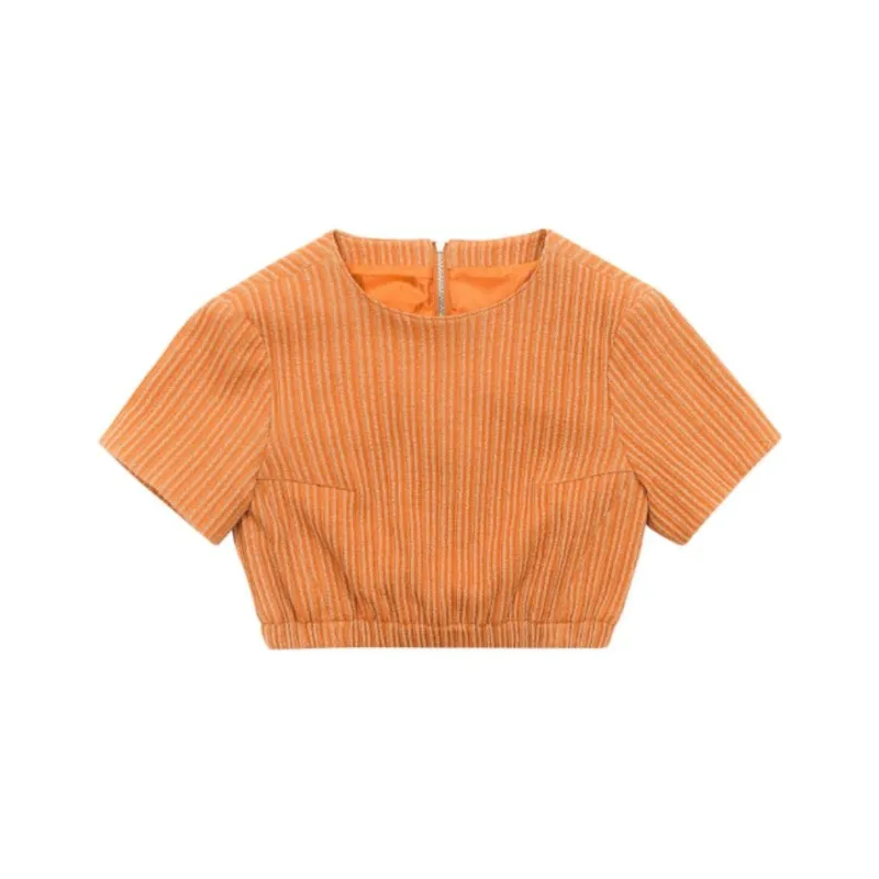 ADER ERROR ADER ERROR Through Editism Series Crop Tops Women's Saffron-0