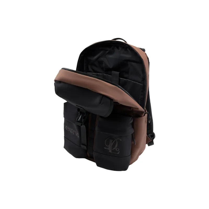 LiNing Polyurethane Backpack Regular Unisex Umber & Black-4