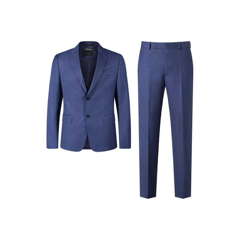 Zegna SS24 Business Suit Men's Dark Blue-0