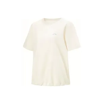 LiNing Drop Shoulder Sleeve T Shirt Women's Ecru