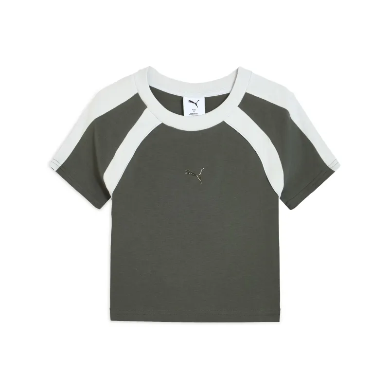 PUMA DARE TO Raglan Sleeve T Shirt Women's Mineral Gray 83-0