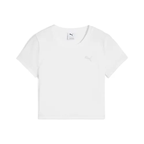 PUMA DARE TOTextured Regular T Shirt Women's White