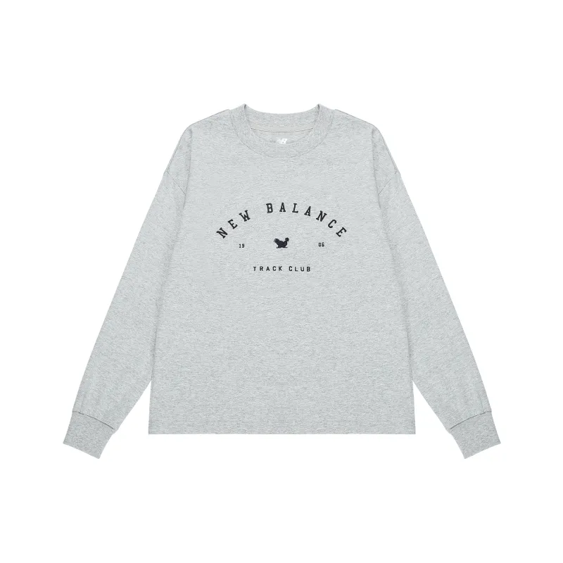 New Balance Drop Shoulder Sleeve T Shirt Women's Light Gray-0