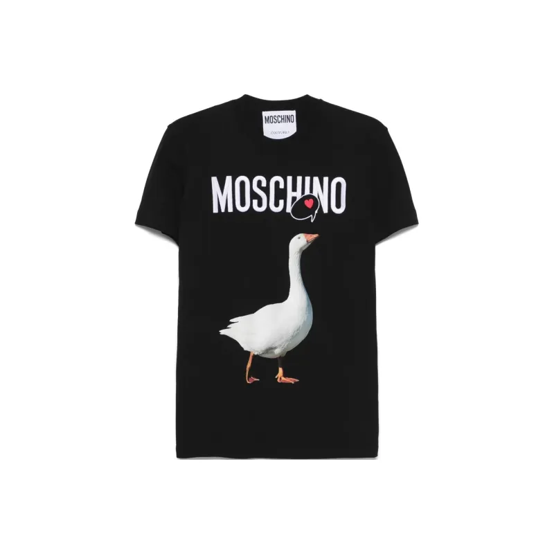 MOSCHINO Logo Printed Crewneck T Shirt-0