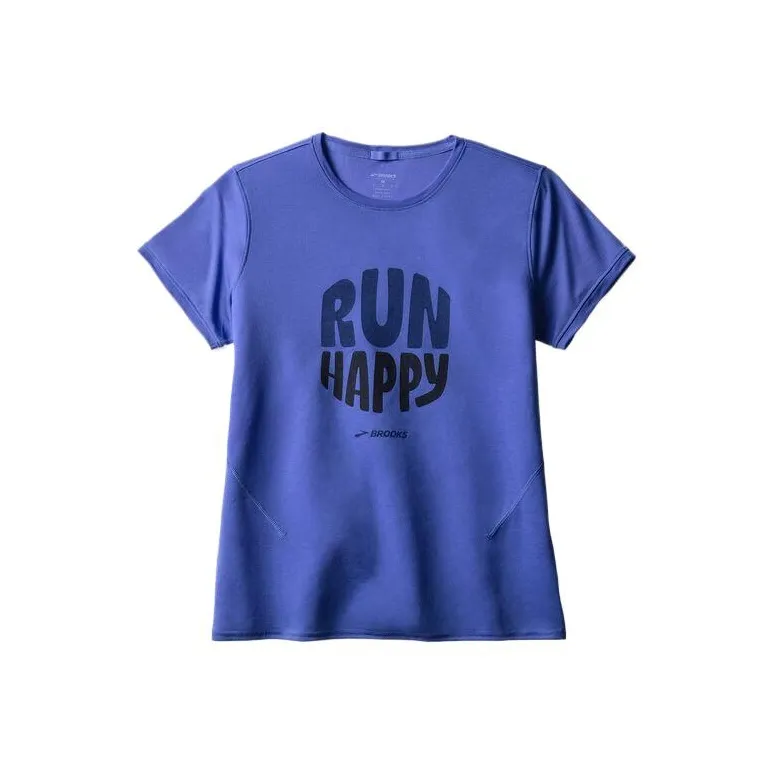 Brooks Regular T Shirt Women's Blue Bell/Happiness Running-0