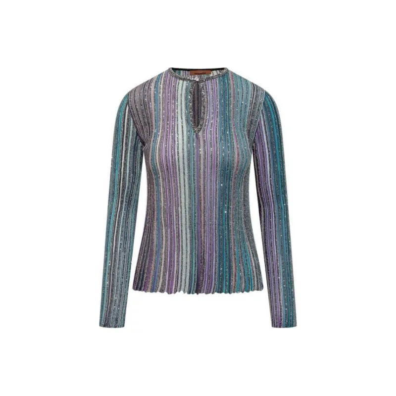 MISSONI Stripe Detailed Crewneck Knitted Jumper-0