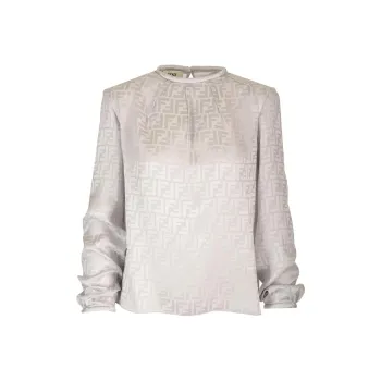 FENDI T-Shirts Women's Gray