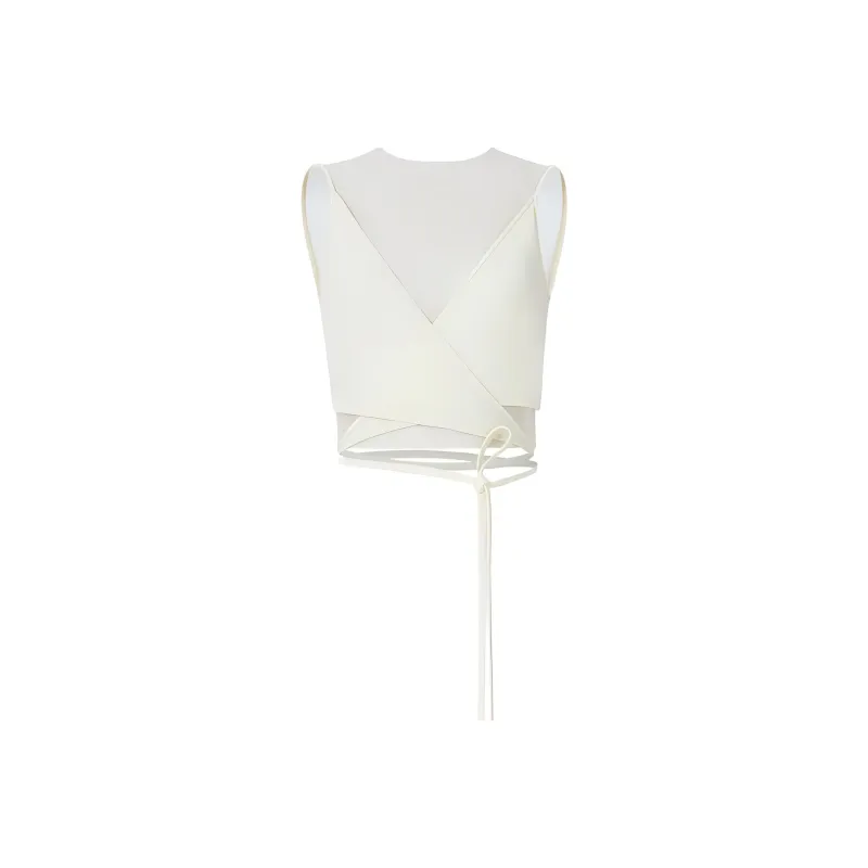 GABRIELE COLANGELO SS24 Crop Tops Women's Xiamudai White-0