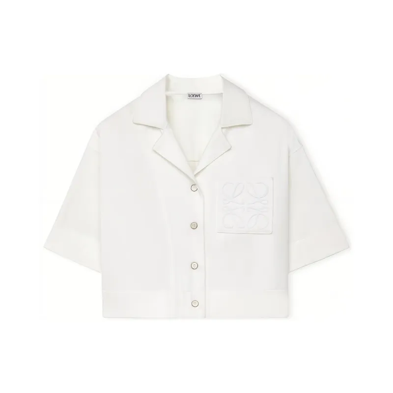 LOEWE FW23 Crop Tops Women's White-0