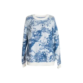 ROEYSHOUSE Sweater Women's White Blue