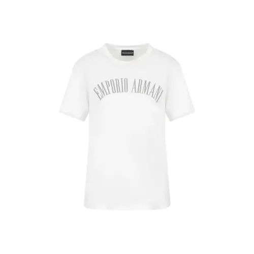 EMPORIO ARMANI Asv Organic Jersey T shirt With Glitter Logo