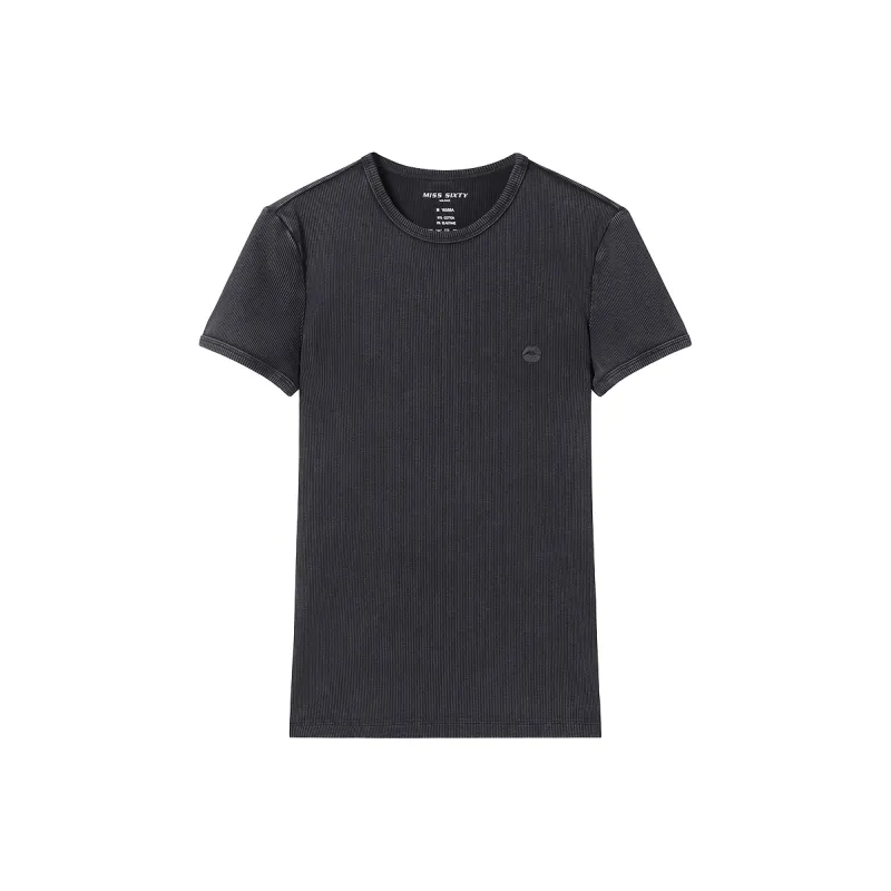 Miss Sixty T Shirt Women's Black Gray-0
