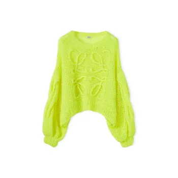 LOEWE Anagram Mohair Sweater 'Neon Yellow'