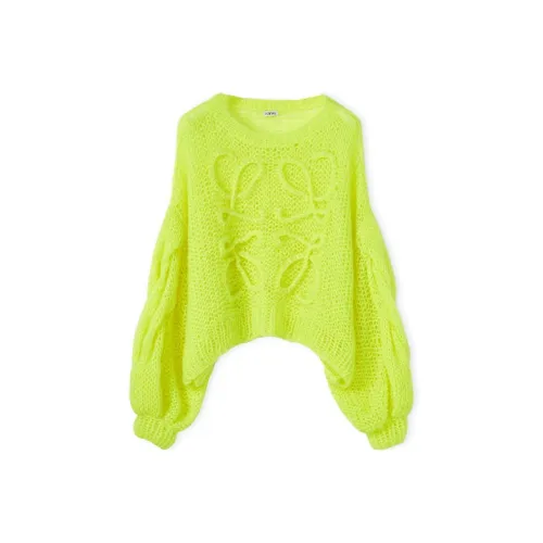 LOEWE Anagram Mohair Sweater 'Neon Yellow'