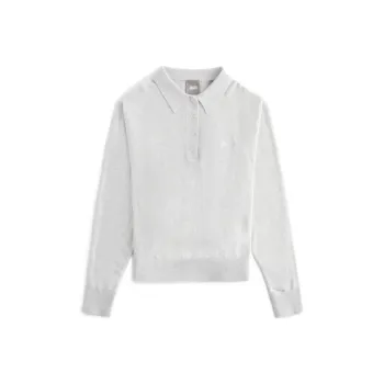 KITH Women's Logan Polo Knit Sweater 'Light Heather Grey'