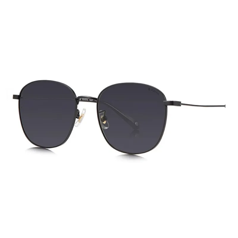 SEROVA Metal Oval Sunglasses Unisex-3