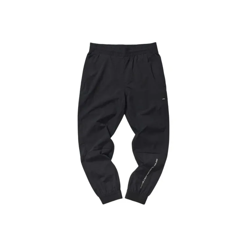 LiNing Sports Life Collection Athletic Trousers Men's Standard Black-0