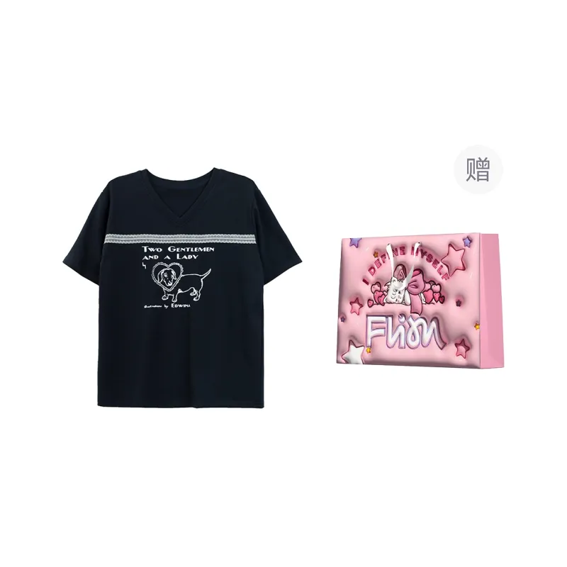 FLIM T Shirt Women's Navy Blue Includes Gift Box Set-7