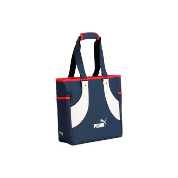 PUMA Synthetic Leather Handbag Unisex Dark Marine Blue & White Light & Bright Red
