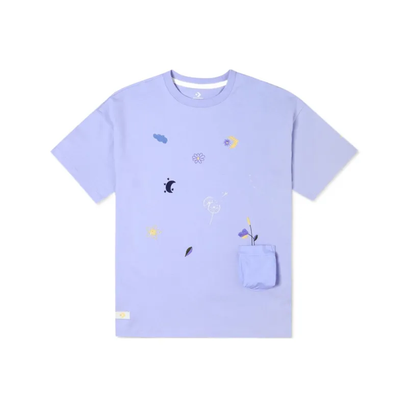 Converse Set in Sleeve T Shirt Women's Light Purple-0