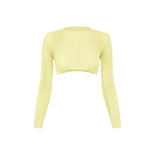 ISSEY MIYAKE SS25 Crop Top Women's Yellow