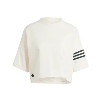 Adidas Originals Trefoil Crop Tops Women's Beige
