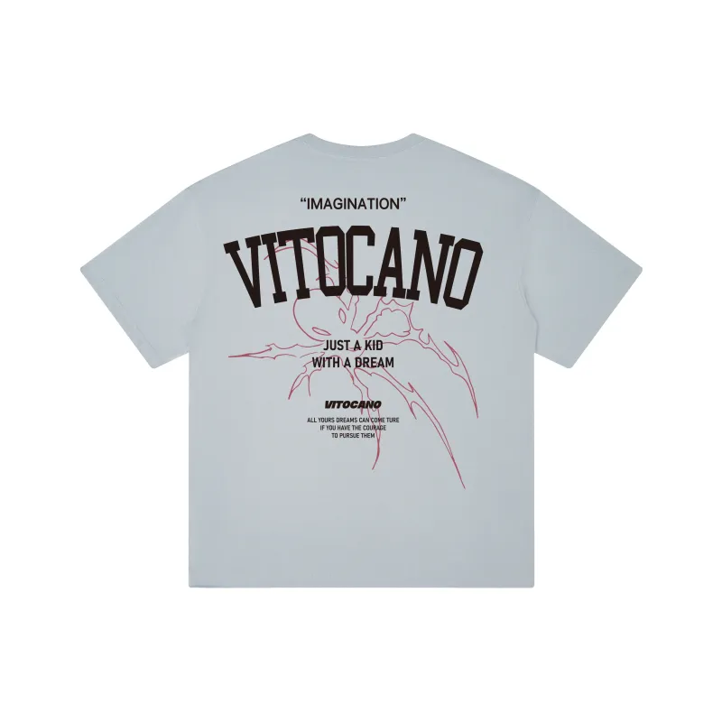 Vitocano Drop Shoulder Sleeve T-Shirt Unisex White-14