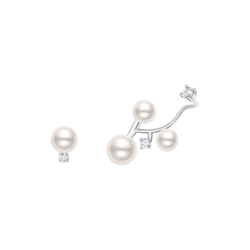 HUSSAIN Pearl Stud Earrings Women's-0