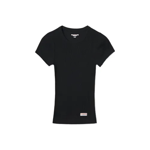 Alexander Wang Logo Tag Ribbed T Shirt