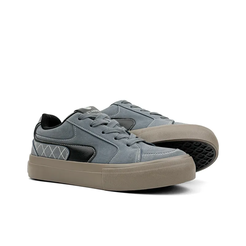 Mengsai Cushioning, Wear Resistant Low Top Skateboard Shoes Men's Blue-2