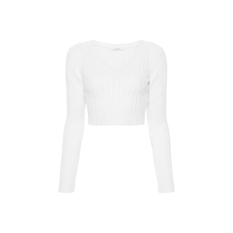MaxMara V Neck Long Sleeved Top-0