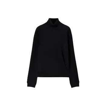 Loro Piana Micro Cables Turtleneck Sweater Women's Black