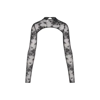 SKIMS ULTRA FINE LACE SHRUG Crop Tops Women's ONYX/Onyx
