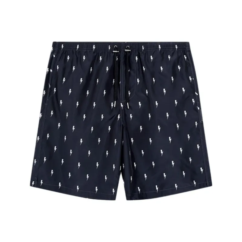 Neil Barrett All Over Pattern Printed Drawstring Shorts-0