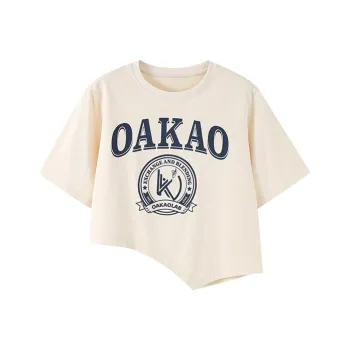 OAKAO Crop Tops Women's Ecru