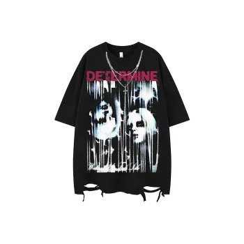 BEAR UNION Drop Shoulder Sleeve T Shirt Unisex Black