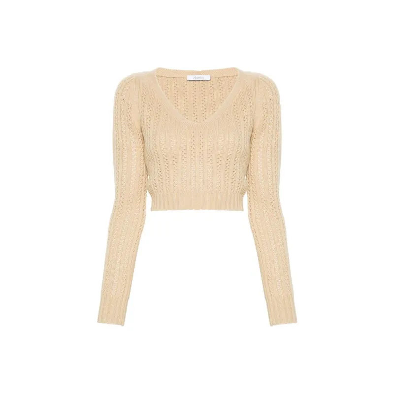 MaxMara V Neck Long Sleeved Top-0
