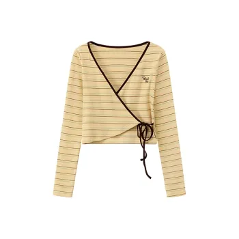 CHUU T Shirts Women's Yellow Stripes