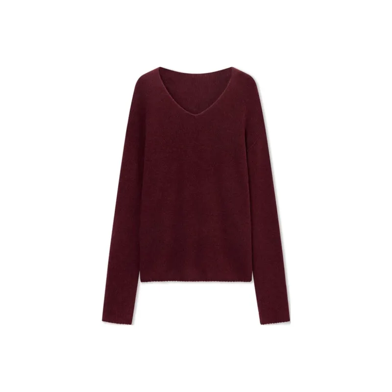 TKY SHOP Sweater Women's Angora Red-0