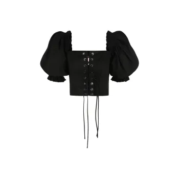 Selkie Collection FW24 Crop Tops Women's Black