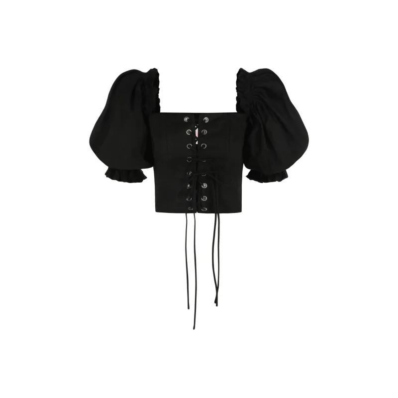 Selkie Collection FW24 Crop Tops Women's Black-0