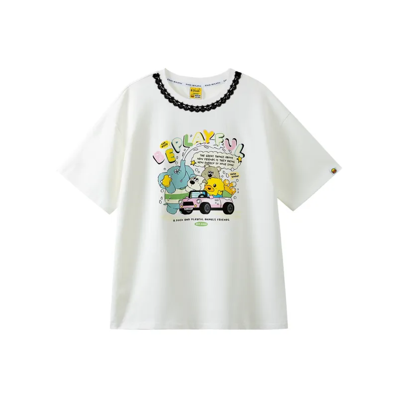 B.Duck T Shirt Women's Creamy Apricot-0