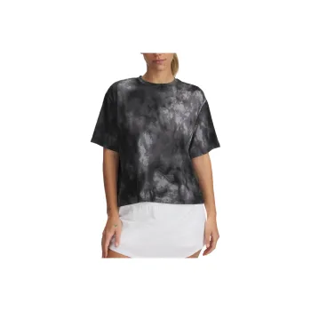 Under Armour RUSH Drop Shoulder Sleeve T Shirt Women's Titanium Gray