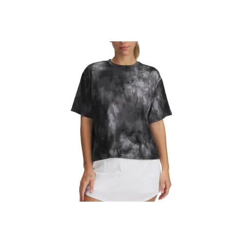 Under Armour RUSH Drop Shoulder Sleeve T Shirt Women's Titanium Gray